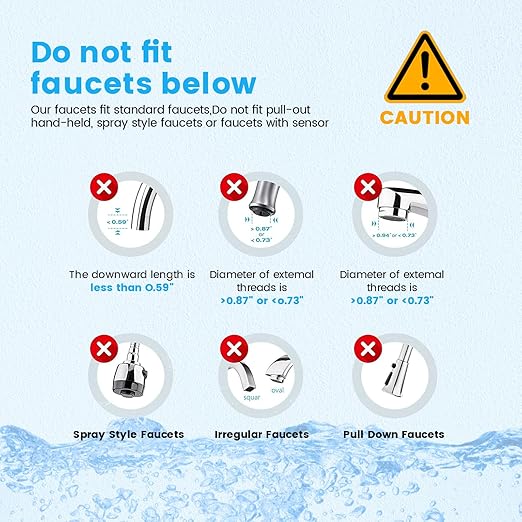 Vortopt Countertop Water Filtration System - Faucet Water Filter for Sink - Water Purifier for Kitchen - Reduces Chlorine, Heavy Metals, Bad Odors - F8 - Includes 1 Filter