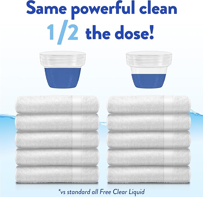 all free clear, Original, Liquid Laundry Detergent for Sensitive Skin, Unscented and Hypoallergenic, Concentrated, 82.5oz, 110 Loads