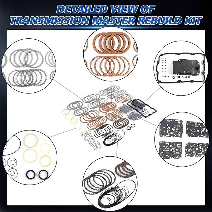 AB60E AB60F Transmission Master Rebuild Kit with Oil Filter Fits for 2007-2011 Tundra/2008-2011 Sequoia 5.7L AB60E Car Aftermarket Parts