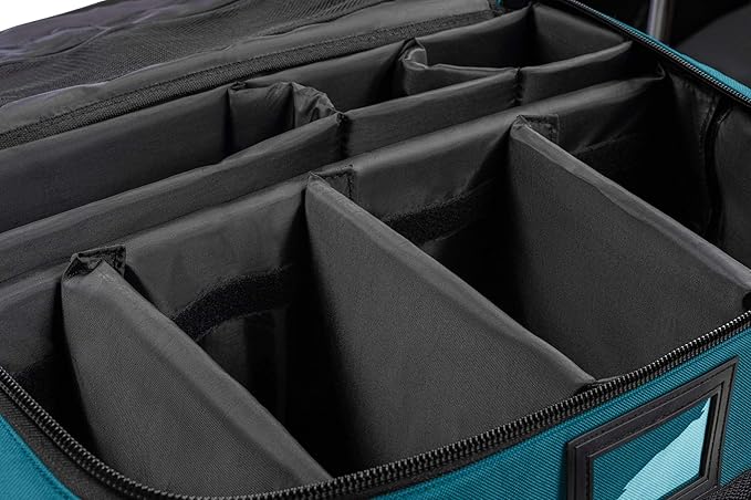 Scherber Fully Stocked First Responder Ultimate Professional EMT/EMS Trauma Kit | HSA/FSA Approved | w/10+ Compartments, Zippered Pockets, Dividers, Oxygen Access & 260+ First Aid Supplies (Blue)