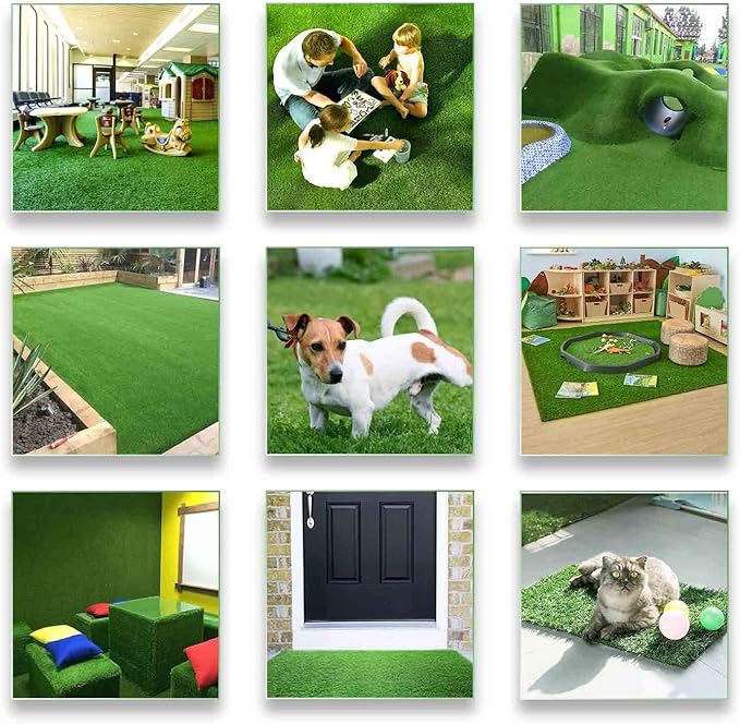Petgrow PET Grow Artificial Grass Turf 10FTX82FT(820 Square FT, Realistic Indoor Outdoor Garden Lawn Landscape Patio Synthetic Turf Mat- Thick Fake Faux Grass