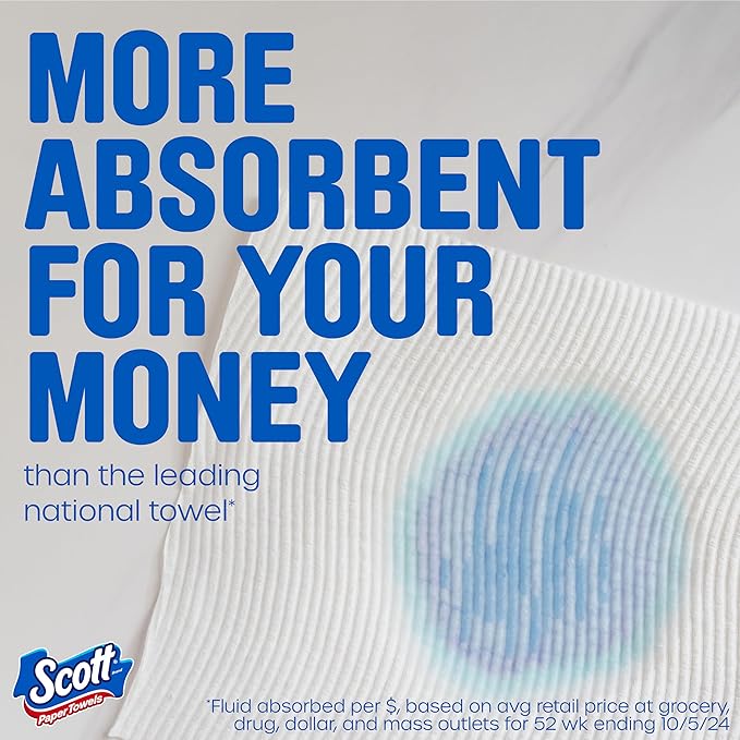Scott Paper Towels, Choose-A-Sheet, 30 Double Rolls = 60 Regular Rolls (108 Sheets Per Roll)