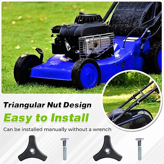 2 Sets Lawn Mower Handle Bolts,Triangular Handle Replacement Screws for Most Honda Lawn Mowers,Universal Lawn Mower Parts & Accessories Kit,Easy to Replace