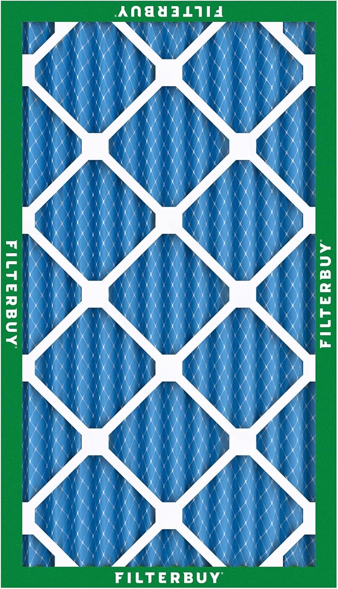 Filterbuy 18x30x2 Air Filter MERV 13 Optimal Smoke & Allergy Defense (12-Pack), Electrostatic Pleated HVAC AC Furnace Filters Replacement, Made in USA (Actual Size: 17.50 x 29.50 x 1.75)