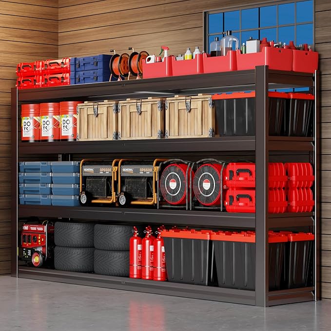 67" Wide Garage Shelving Unit, 30" D Heavy Duty Garage Storage Shelves,3500 LBS Capacity, Industrial Adjustable Shelves for Basement,Kitchen,Warehouse, 2 Pack