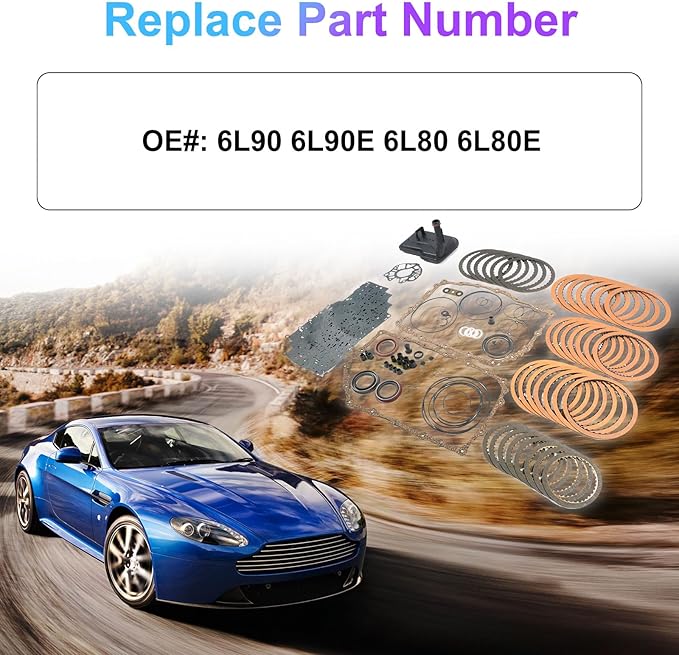6L80E 6L90E Transmission Master Rebuild Overhaul Kit w/Filter Fits for 06-18 Escalade, Chevy Silverado/Suburban, GMC Sierra/Savana/Yukon, Hummer H2 Replace OE 6L90 6L90E 6L80 6L80E