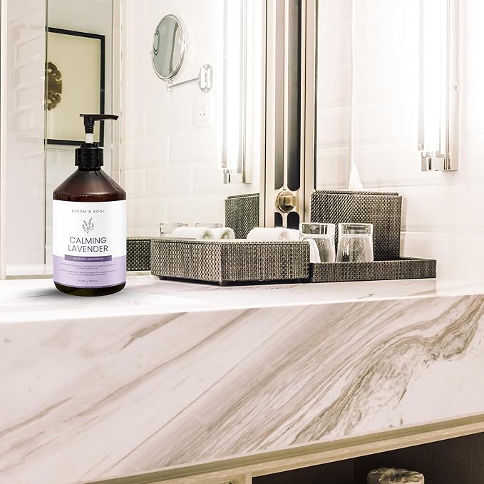 Luxury Liquid Hand Soap - Natural Scented Hand Wash - Gentle Hand Soap with Essential Oils & Aloe Vera - Moisturizing Handwash for Bathroom and Kitchen, Calming Lavender Scent, 16.9oz
