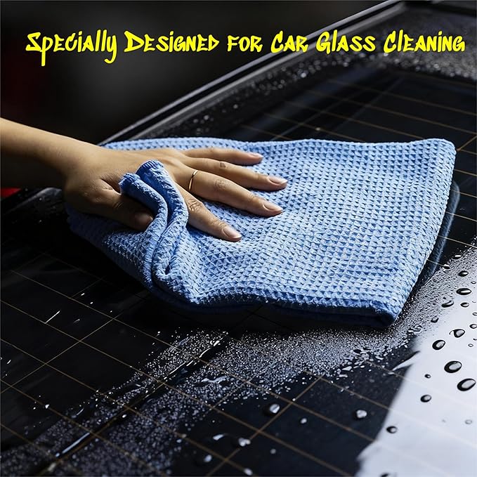 Upgraded 1600GSM Car Drying Towel 3-Pack Kit – 48"x24" Twist Loop Microfiber Towel for SUVs Trucks, Includes Glass Cloth & Interior Wipe – Absorbent Lint-Free Scratch-Free Towels Set