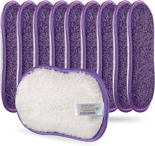 10 Pack Kitchen Dish Sponges Scrubber Non-Scratch Multi-Purpose Dishcloths, Sponge Along with Heavy Duty Scouring Power - Effortless Cleaning of Dishes, Pots and Pans