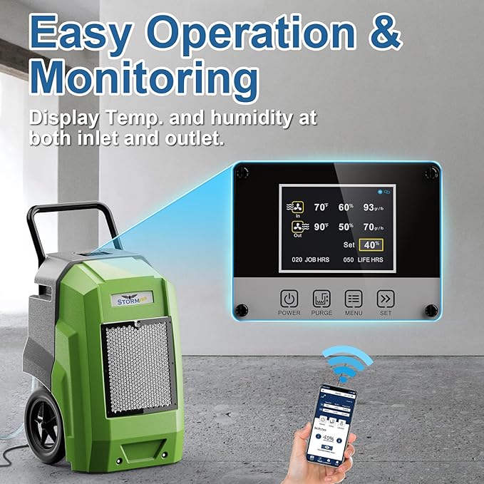 ALORAIR 180 Pints Commercial Dehumidifier with Pump Drain Hose, Smart Wi-Fi Dehumidifier for Large Basement, Industrial or Commercial Space, Smart Wi-Fi, 5 Years Limited Warranty