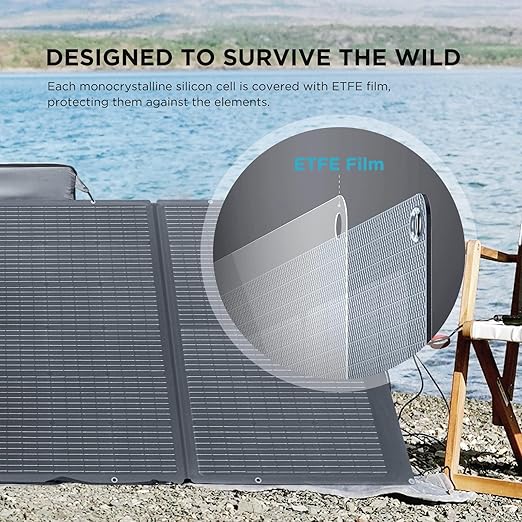 EF ECOFLOW Solar Generator 120V/3.6KWh DELTA Pro with 400W Portable Solar Panel, 23% High Efficiency, 5 AC Outlets, 3600W Portable Power Station for Home Backup Outdoors Camping RV Emergency