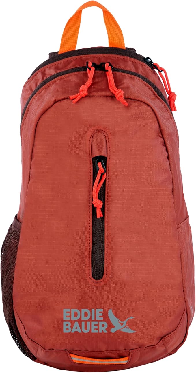 Eddie Bauer Stowaway Packable Sling Bag | Foldable | Travel | Outdoor | Lightweight | Compact | Everyday Carry | Ripstop Nylon | 10L - Maroon