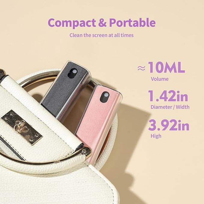 Screen Cleaner Kit 4 Pcs, Two in One Screen Cleaner Spray and Wipe, Touchscreen Mist Cleaner Spray Bottle for Phone/Laptop/Tablet/TV/Monitor/Car Screens