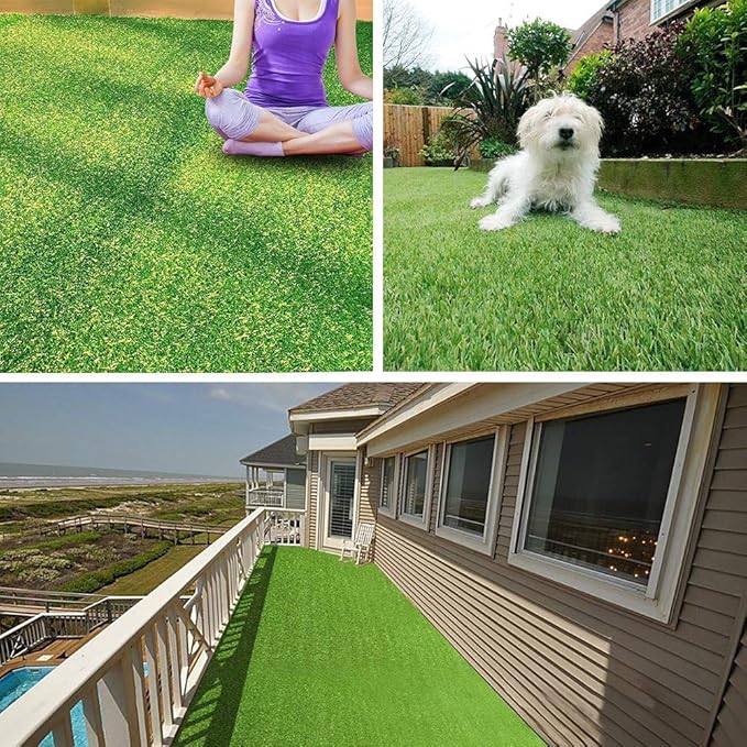Petgrow PET Grow 6FTx8FT Pet Pad Artificial Realistic & Thick Fake Mat for Outdoor Garden Landscape Dog Synthetic Grass Rug Turf