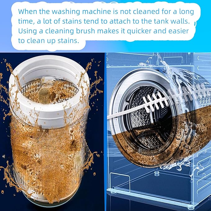 3Pcs Washing Machine Cleaning Brush, Washing Machine Brush Washing Machine Cleaner Front Load Washer Cleaner Brush Load Washer Cleaner Drum Washing Machine Cleaning Tools