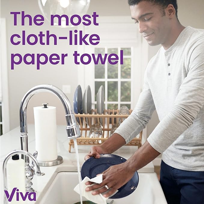 Viva Signature Cloth Paper Towels, 12 Triple Rolls, 129 Sheets per Roll