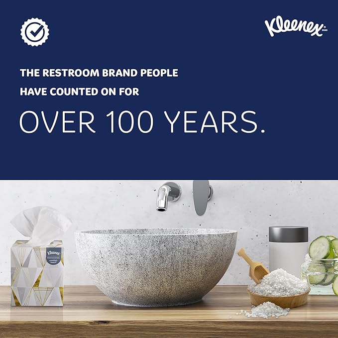 Kleenex Professional Facial Tissue, Bulk (21606), 2-Ply, White, Flat Boxed Format, Designed for Business (125 Tissues/Box, 48 Boxes, 6,000 Sheets/Case)