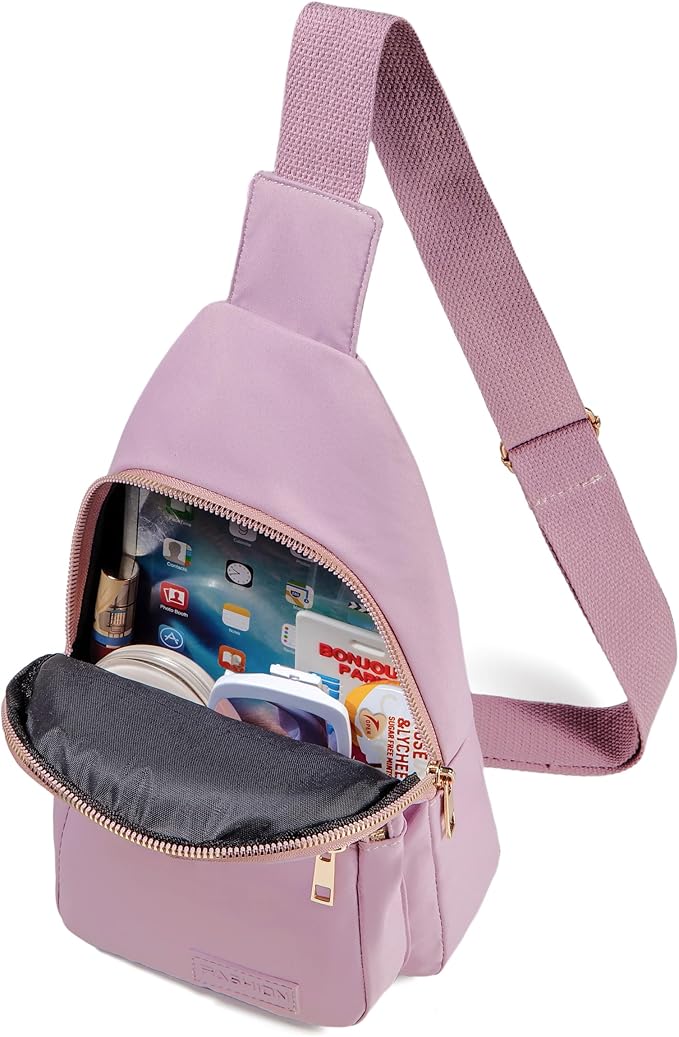 Crossbody Sling Backpack Sling Bag for Women, Small Chest Bag Daypack Crossbody Bag Fanny Pack for Outdoors Hiking Traveling