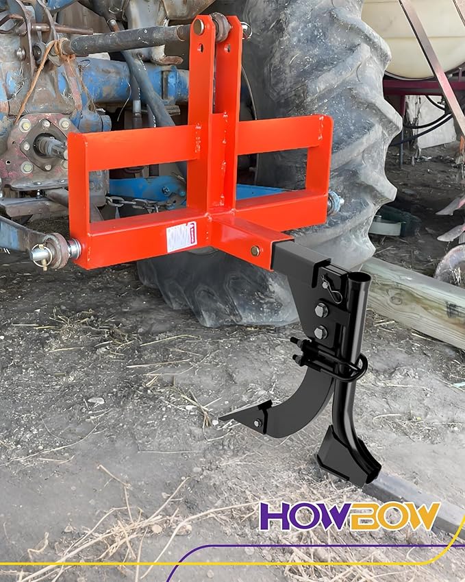 Pipe Layer Attachment Fits Hitch Mounted Ripper Trencher Accessories, Flexible Pipe Layer Fits Any 3-Point Ripper Hitch Lawn Subsoiler for ATV UTV Tractor, Light Duty Max Dia 1.18" with 2pcs U-Bolts
