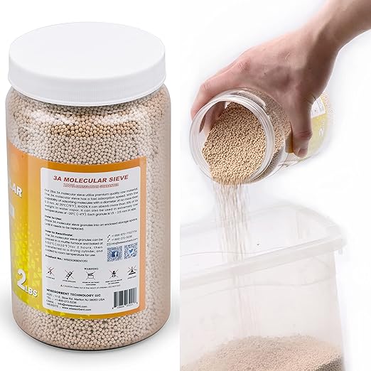 2 LBS 3A Molecular Sieve Desiccant Beads, Dehumidifier Moisture Absorbers