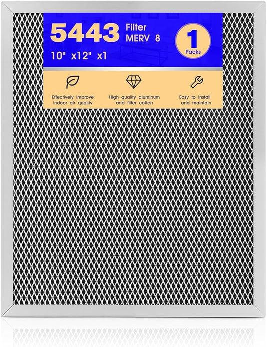 5443 Dehumidifier Filter Replacement MERV 8 Washable Whole House Filter 10" x12" x1" Fit for Aprilaire 1830 1850 1852 Ventilation 8191 8192 - (1 Pcs)