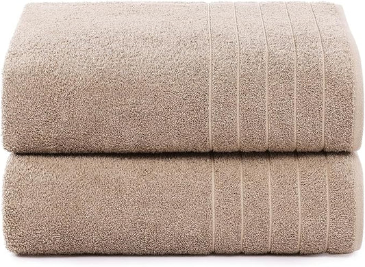 Casa Platino Oversized Bath Sheet Towels, 2 Pack Bath Sheet(36"x 72"), 100% Ring Spun Cotton Bath Sheets, Lightweight Bath Sheet Set, Quick Dry Bath Sheets, Soft Bath Sheet Towel - Tawny Brown