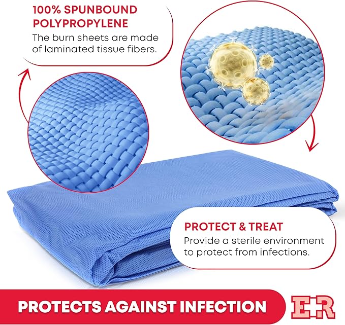 Ever Ready First Aid Sterile Burn Sheet Blanket – 60”x 90”