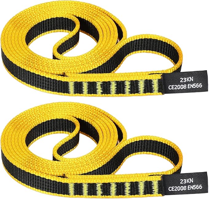 18mm Nylon Climbing Sling Runner 23KN CE2008/EN566 Certified - Webbing Straps for Outdoor Rock Climbing, Rappelling, Swing, Yoga Hammock etc