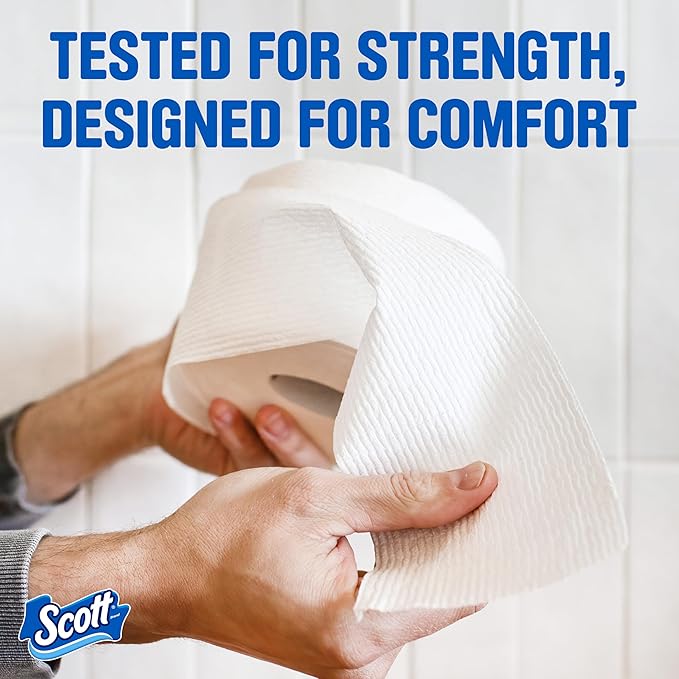 Scott ComfortPlus Toilet Paper, 36 Mega Rolls, 310 Sheets per Roll, Septic-Safe, 1-Ply Toilet Tissue