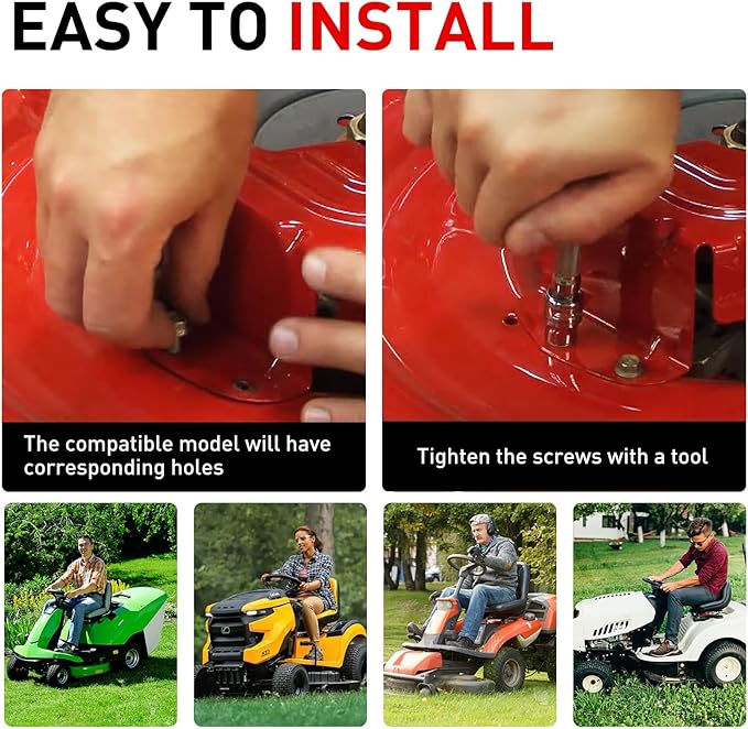 2 Pack Deck Spindle Pulley Belt Guard Cover Compatible with MTD Craftsman Troy Bilt Lawn Mowers, Fits 42 and 46 Inch Cut Decks, Replaces 783-06424A-0637 0638 OEM 783-06424A (Red)