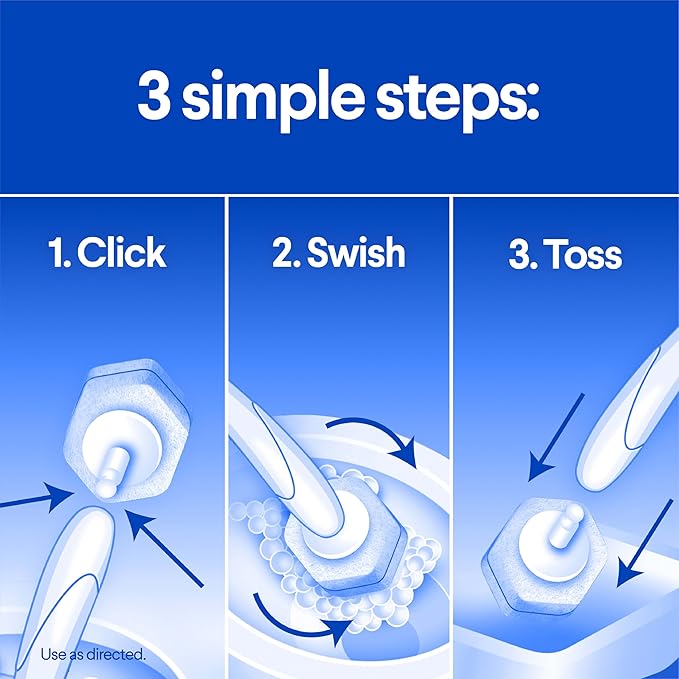 CLOROX Original Toilet Cleaning System, ToiletWand, Storage Caddy, 6 Refill Heads, Dorm Room Essentials