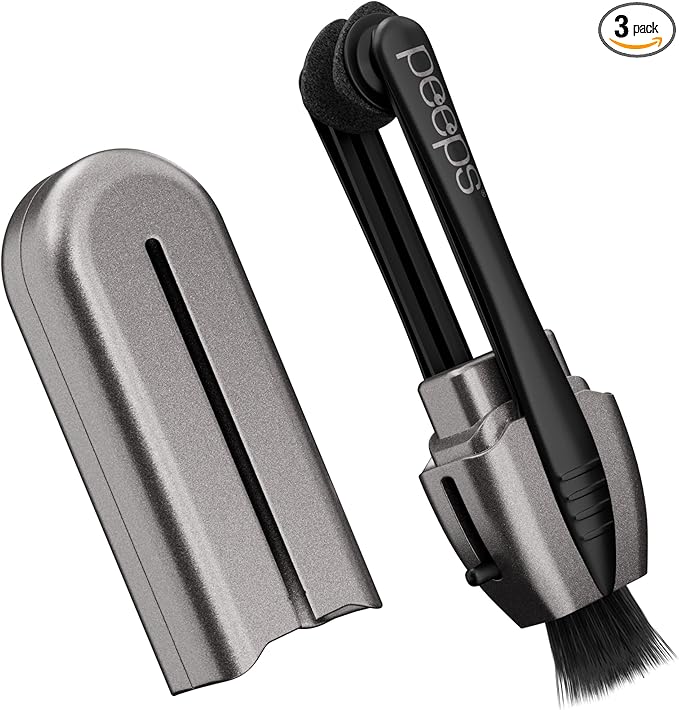 CarbonKlean Peeps Eyeglass Lens Cleaner - Efficient and Durable Carbon Microfiber Technology - Exclusively Used by NASA - 500 Uses (Electroplated Silver)