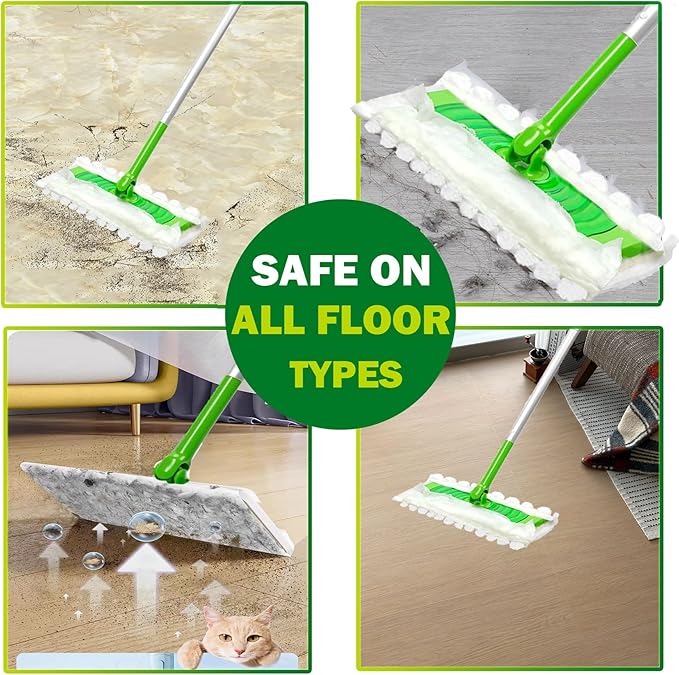 Heavy Duty Dry Sweeping Cloth Refills for Swiffer Sweeper Mop, Sweeper Pet Dry Pad Refills to Clean Dust, Pet Hair, Dirt, Floor Duster Refills, 100 Count