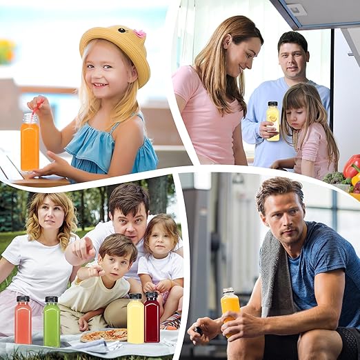 30pcs 10oz Empty Plastic Juice Bottles with Caps Reusable Food Grade Drink Bottles with Leak-Proof Tamper Evident Caps Bulk Clear Beverage Containers for Homemade Drinks Smoothie Milk