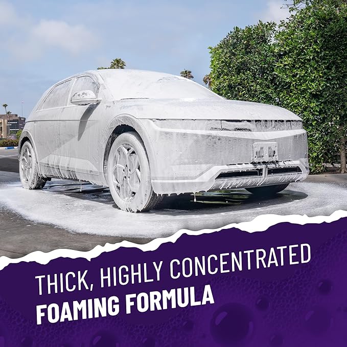 Chemical Guys Extreme Bodywash & Wax Foaming Car Wash Soap - Soap for Foam Cannons, Foam Guns, or Bucket Washes for Cars, Trucks, Motorcycles, RVs, and More, Grape Scent - 16 oz