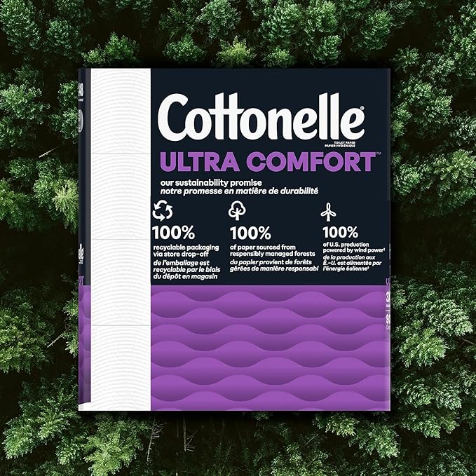 Cottonelle Ultra ComfortCare Toilet Paper, 6 Mega Rolls, Soft Bath Tissue (6 Mega Rolls = 24 Regular Rolls)