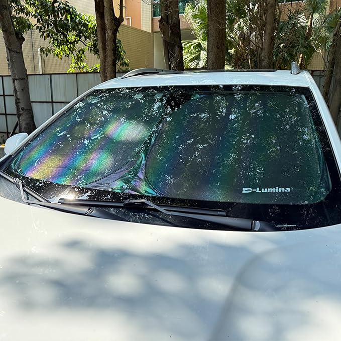 D-Lumina Windshield Sun Shades - Compatible with Freightliner Sprinter & Mercedes Benz Sprinter Cargo Crew Passenger Motorhome 2007-2025 - Foldable Front Window Sun Protection, Heat Shield, Sunshade