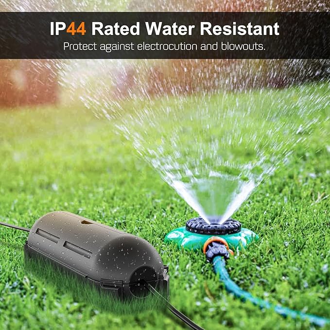 iwillink 2 Pack Outdoor Extension Cord Cover Waterproof - Weatherproof Electrical Connection Box for Outdoor Outlet, Plug, Socket, Christmas Holiday Decoration, Power Tool, Black