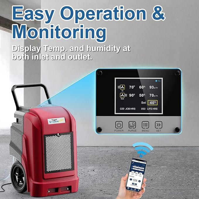 ALORAIR 190 Pints LGR Commercial Dehumidifier with Pump & Drain Hose, up to 2,600 Sq.Ft Industrial Dehumidifiers for Home, Water Damage Restore, Basements, Job Sites, 5 Years Limited Warranty