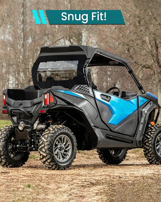 QYMOTO UTV Rear Windshield Compatible with 2023+ CFMOTO ZForce 950 Sport,ZForce 950 Trail,ZForce 800 Trail G2,Water-Resistant Soft Rear Window