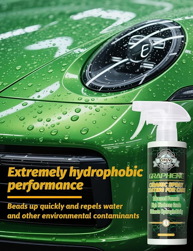 Car Ceramic Coating, Car Spray Wax Graphene Polish Crystal Coating,Windshield Washer Fluid Window Cleaner Detailing Supplies Automotive Kit