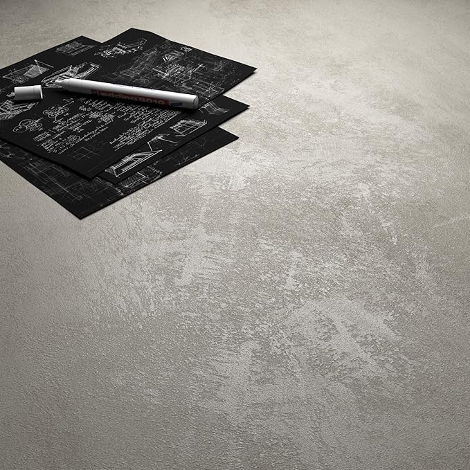 Mobili Fiver, Iacopo Extendable Dining Table, 55.1(86.6) x35.4 in, Concrete Effect, Grey, Made in Italy
