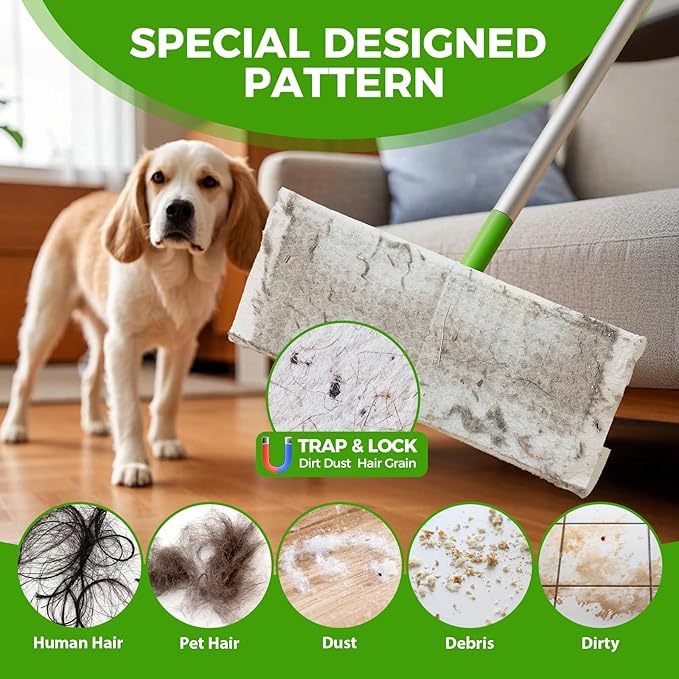 Dry Mop Refills Sweeper Disposable Dusting Cloths Dry Sweeping Refills Dry Duster Cloths Mop Pads Floor Cloth Refills Electrostatic Cloths 80 Count