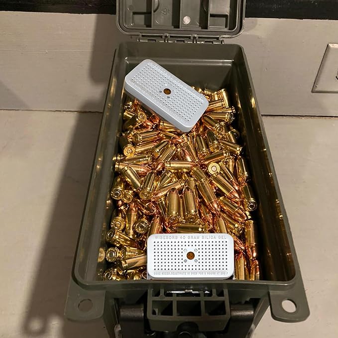 40 Gram Pack of 4 Silica Gel Canister, Gun Safe Dehumidifiers (Orange to Green), Reusable Desiccant Moisture Absorber for Car, Closet