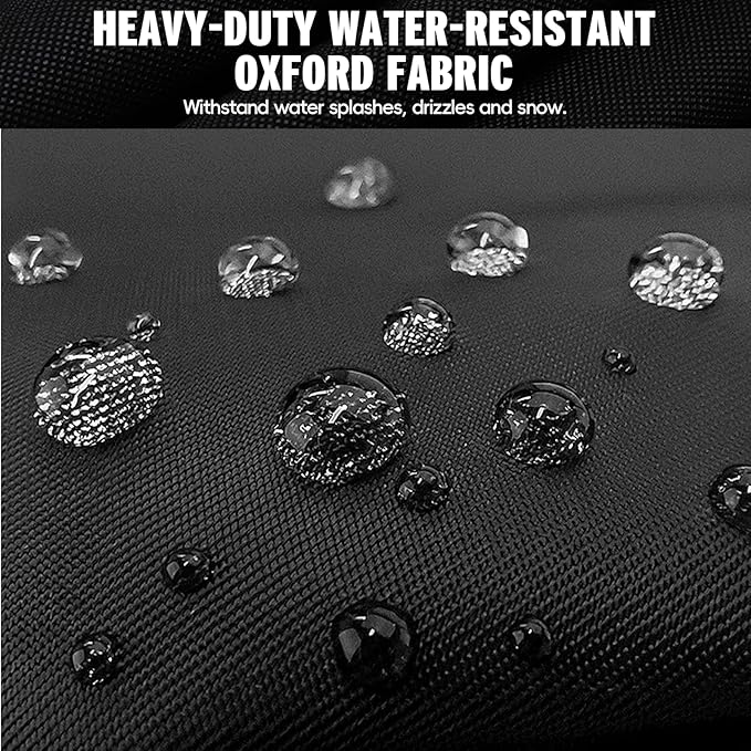 Outdoors Lawn Mower Cover - Heavy Duty Oxford Waterproof UV Protection Universal Fit Push Mower Covers ,with Waterproof Lawnmower Covers for Outdoor(Black, 74L x 25W x 39H)
