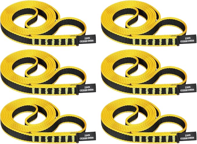 18mm Nylon Climbing Sling Runner 23KN CE2008/EN566 Certified - Webbing Straps for Outdoor Rock Climbing, Rappelling, Swing, Yoga Hammock etc