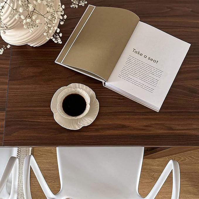 Mobili Fiver, Easy, Extendable Dining Table, 55.1(86.6) x35.4 in, Walnut, Made in Italy