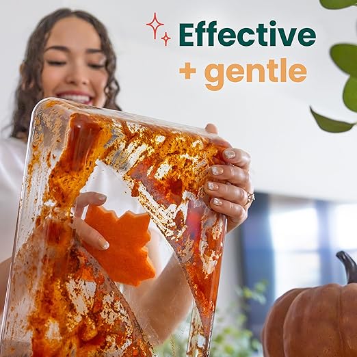 Scotch-Brite Brite Harvest Collection, 1 Extra Gentle Leafy Clean Kitchen Sponge, 3 Pop Up Dish Sponges That Expand with Water, and 4 Dobie Non-Scratch Sponges