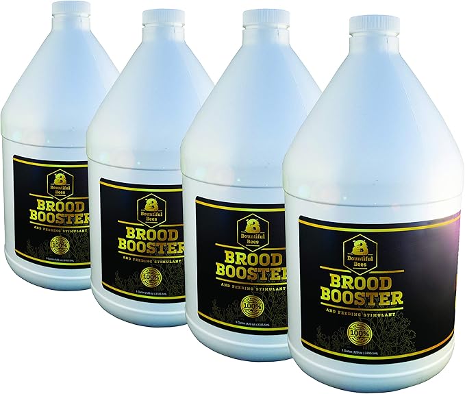Brood Booster & Feeding Stimulant – 4 Gallon – Natural Honey Bee Supplement – Boosts Colony Growth – Prevents Syrup Fermentation – Aids Comb Building – Great for Nucs & Swarms