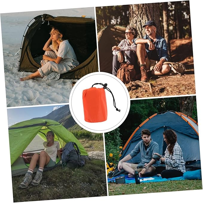Happyyami 3 Set Thermal Emergency Portable Bivy Sack Blanket for Camping Hiking Survival Outdoor Use Rainproof Lightweight Multipurpose Gear